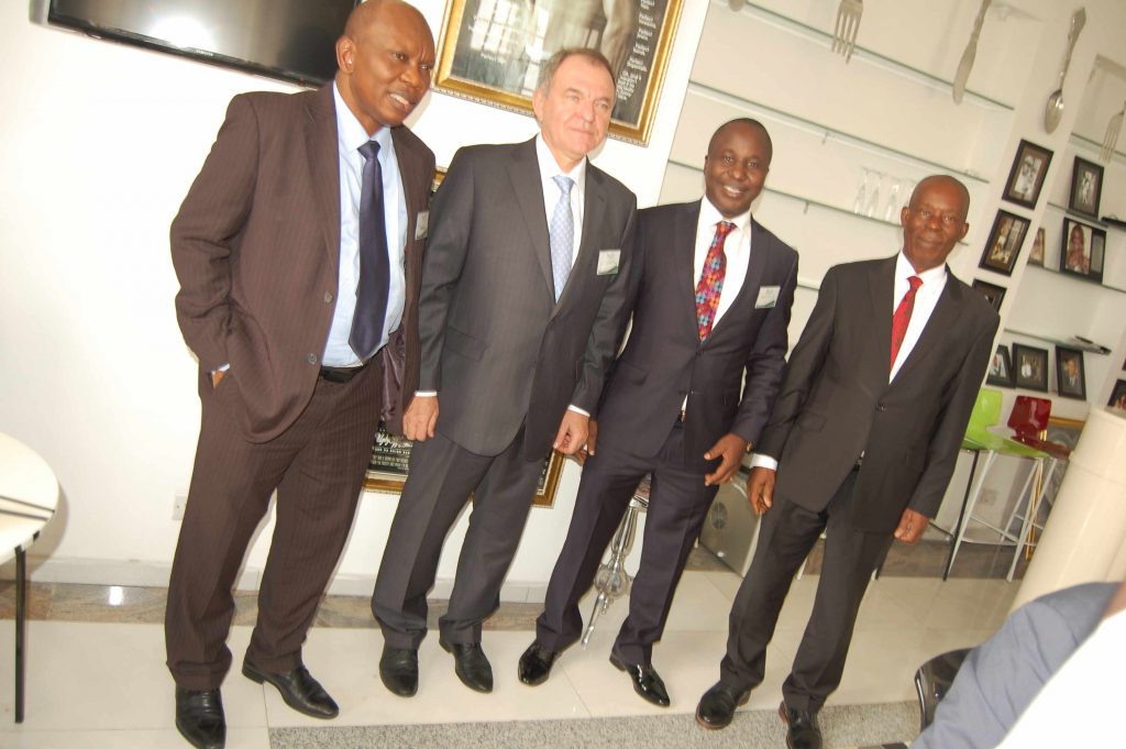 Prof Adebiyi Daramola; VC FUTA, Amb. Valerii Aleksandruk; Ukranian Ambassador to Nigeria, Prof Steve Azaiki; Iscest Chairman and Prof. Humphrey Ogoni VC Niger Delta University