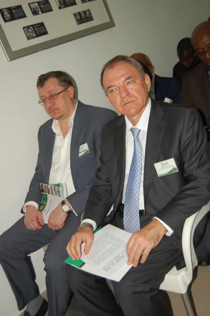 Former Consular General of Ukrainan Embassy; Mykola Samosvatov and Ukranian Ambassador Valerii Aleksandruk at ICSEST 2015 Conference in Yenagoa